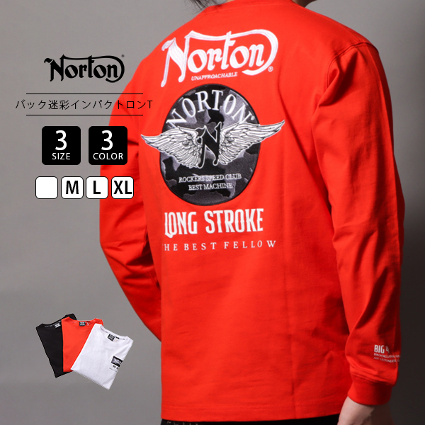 ノートン（NORTON） メンズ トップス 長袖 Tシャツ カットソー 迷彩 刺