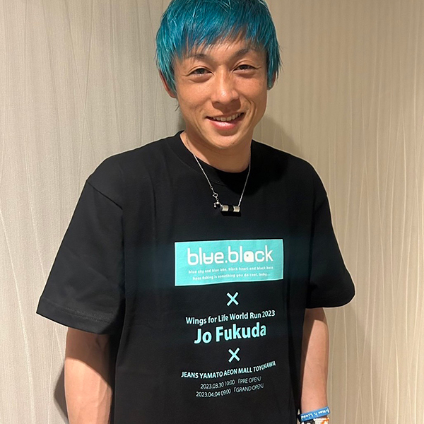 blue.black×福田譲 Tシャツ ブルーブラック Tシャツ BOX LOGO