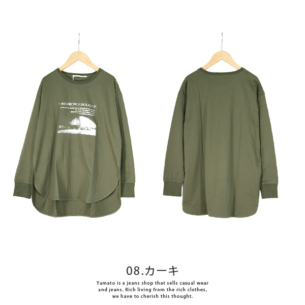☆新品 ZAMPAチュニック（Mサイズ）•*¨*•.¸¸♬ ZAMPA ザンパ Tシャツ プリント チュニック レディース