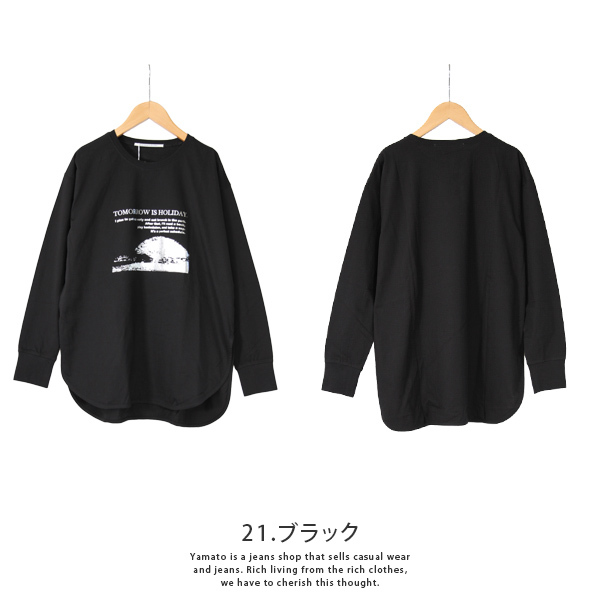 ZAMPA ザンパ Tシャツ プリント チュニック レディース