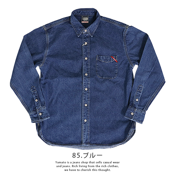 FINCK'S フィンクス メンズ トップス 長袖 デニム シャツ インディゴ