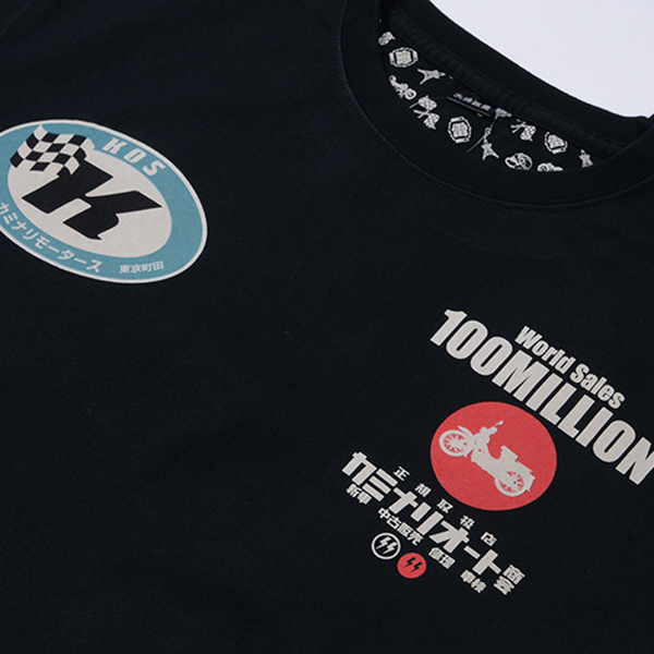 値下げ　新品未使用　カミナリモータース　KMT-230 カミナリ サイバースポーツ 半袖 Tシャツ KMT-230 ブラック 雷