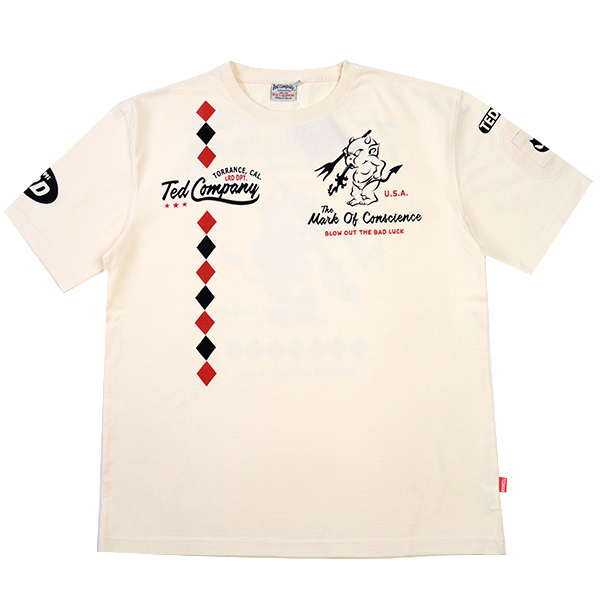 TEDMAN（テッドマン） メンズ 半袖 Tシャツ 抜染プリント スタンダード
