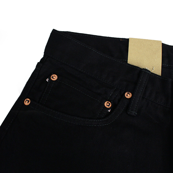 AAKAM ブラックストレートデニム 児島ジーンズ メンズ ストレートパンツ ストレートデニム 13oz