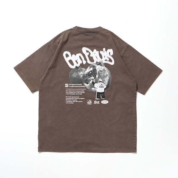 BEN DAVIS（ベンデイビス） 半袖 Tシャツ ビンテージライク モノクロ