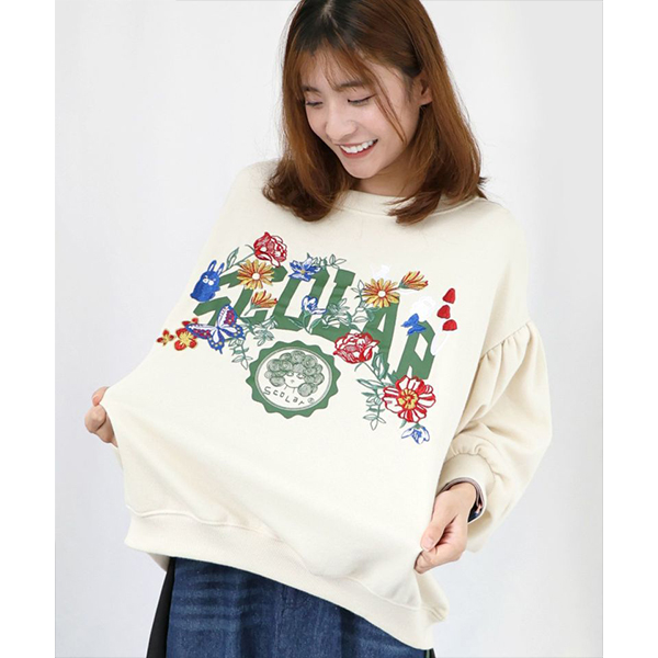 ScoLar スカラー トップス スウェット プルオーバー カレッジ