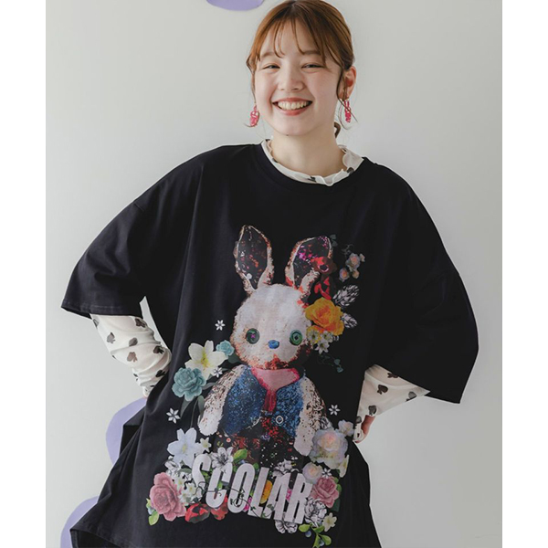 新品☆/未着用/ScoLar/スカラー/トップス/ロンT/Mサイズ/薄ブラウン SC75-8：スカラーちゃんチェック柄 スエード調かぶせ付長財布の