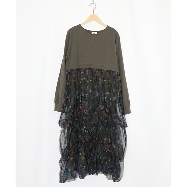 ScoLar（スカラー） レディース ワンピース タック入り チュール