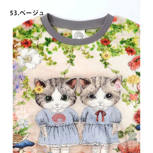 ScoLar（スカラー） レディース トップス ふわふわ プルオーバー ネコ