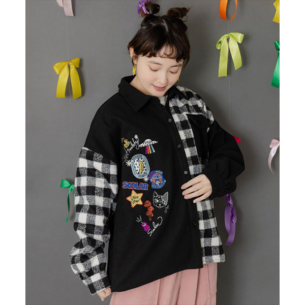 ScoLar（スカラー） レディース トップス ポップ柄 チェック柄