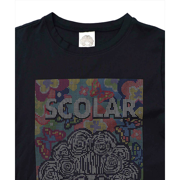 ScoLar（スカラー） レディース ワンピース ロング丈 長袖 ピクセル