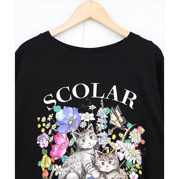 ScoLar（スカラー） レディース 半袖 ワンピース ロングワンピース 丈