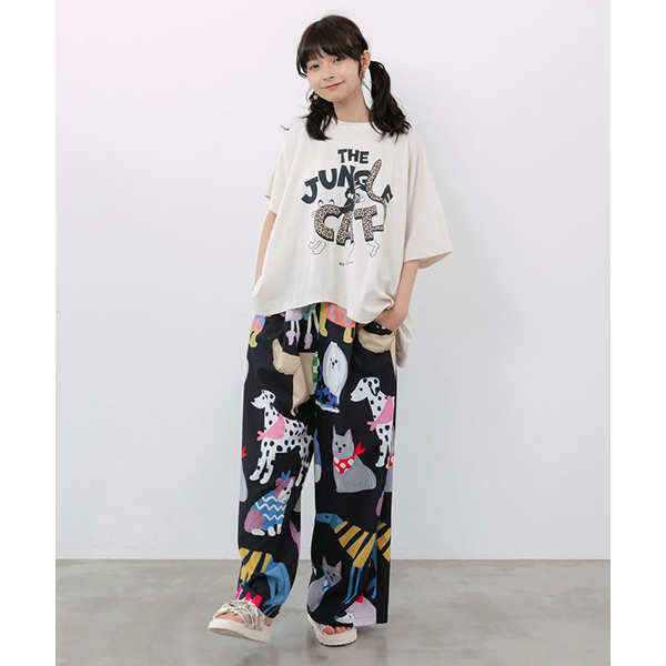 ScoLar（スカラー） ボトムス レディース リラックス ワイドパンツ