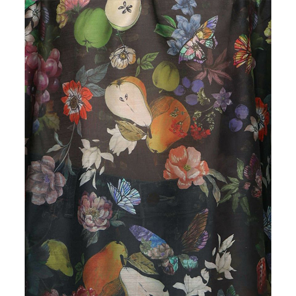 iS ScoLar - イズスカラーis scolar 552273：ミックスフルーツ柄シアーチュニック ScoLar（スカラー） iS ScoLar イズスカラー レディース ミックス