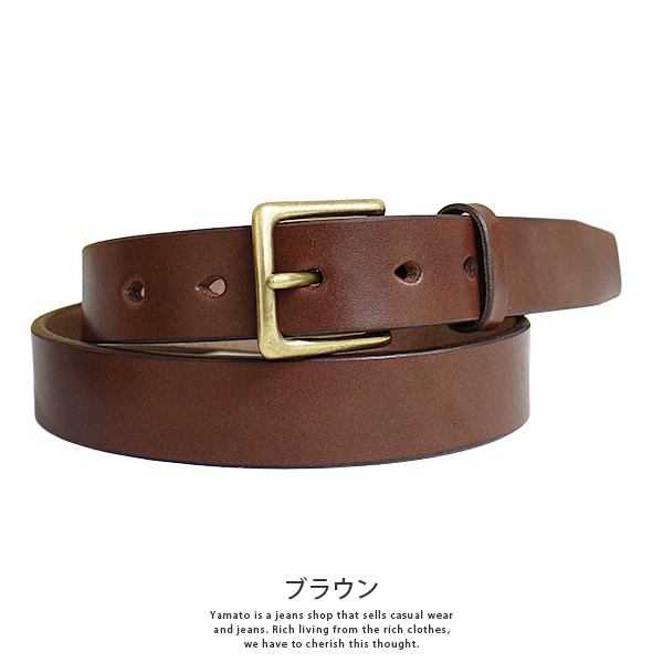 桃太郎ジーンズ（MOMOTARO JEANS） 本革 ベルト レザーベルト ブラック