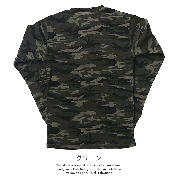 blue black baby メンズ トップス Tシャツ 長袖 ヘンリーネック ロンT