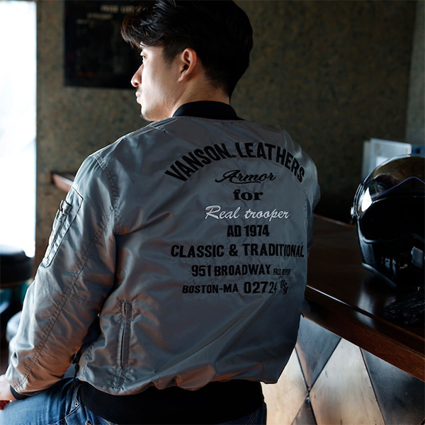 VANSON ジャケット バンソン ヴァンソン MA-1 JACKET バイクジャケット