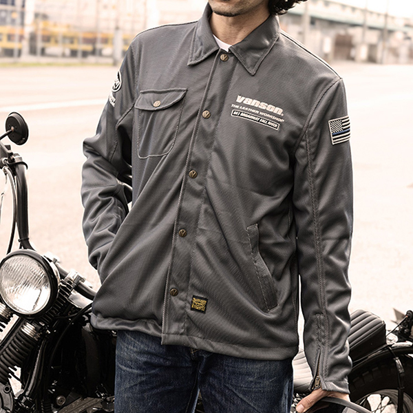 バンソンVANSONメッシュジャケットXS（男性用バイクウエア） 楽天市場】バンソン メッシュ ジャケット vanson（メンズファッション