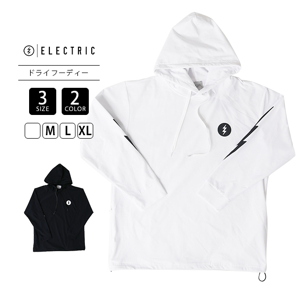 UV カット ドライ素材 ELECTRIC エレクトリック ICON LOGO DRY HOOD フード ロンティー 長袖 フィッシング 釣り サーフィン ラッシュガード 春夏 ELECTRIC エレクトリック トップス パーカー 長袖 ICON LOGO DRY