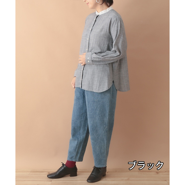 artipur アルティプール トップス シャツ 刺し子 ステッチ ストライプ コットンシャツ ナチュラル オフィスカジュアル きれいめカジュアル 24W032  1101 artipur アルティプール トップス シャツ 刺し子 ステッチ