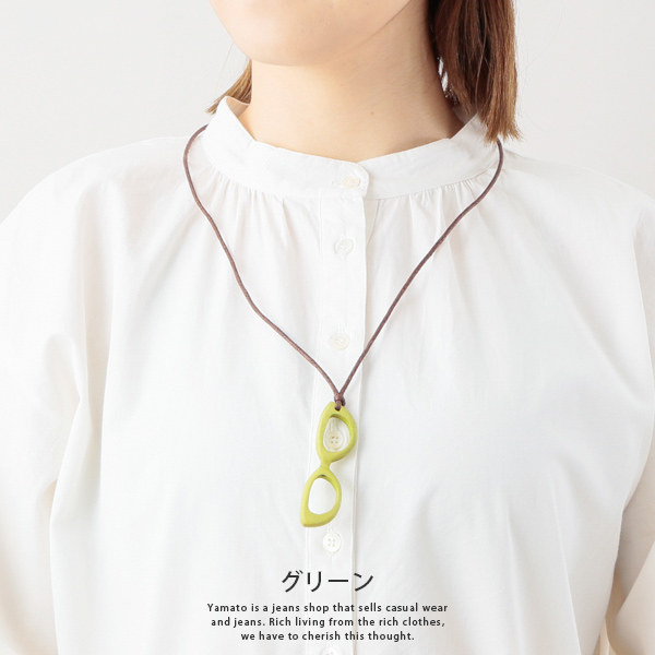 東京かんかん 眼鏡 メガネ モチーフ 木製アクセサリー ネックレス 雑貨