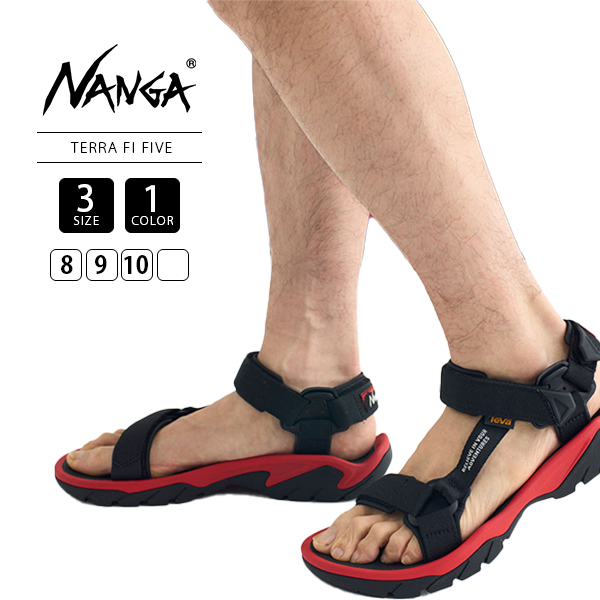 ナンガ NANGA×Teva TERRA FI FIVE BLKxRED N1cT6 アウトドアサンダル