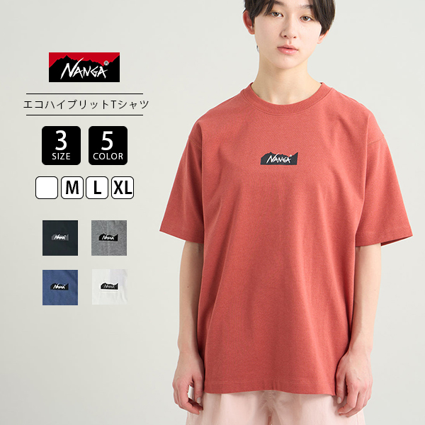 NANGA（ナンガ） Tシャツ 半袖 ECO HYBRID MT LOGO TEE エコ