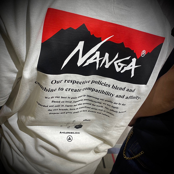 ANGLERS BIGJOHN ×NANGA Tシャツ NANGA × ANGLERS BIGJOHN ナンガ アングラーズビッグジョン T