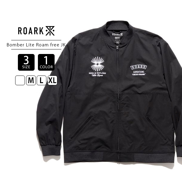 ロアークリバイバル ナイロンジャケット 黒 プリント入り ROARK REVIVAL（ロアークリバイバル） ROARK ロアーク メンズ ライト
