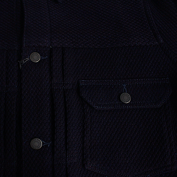 桃太郎ジーンズ MOMOTARO JEANS メンズ ライトアウター SASHIKO JACKET 刺子ジャケット インディゴ ダブルポケット 羽織り MMOT6306 アメカジ カジュアル ワークの画像