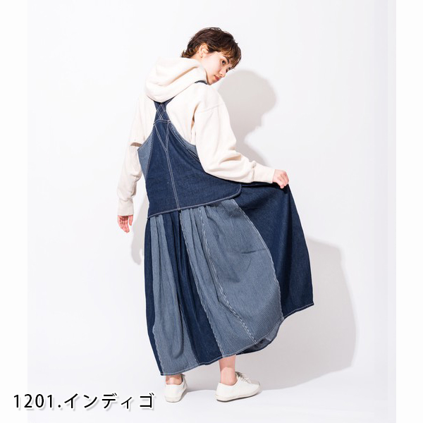 mililopiulu レディース ボトムス レイヤード風 切替 バルーン