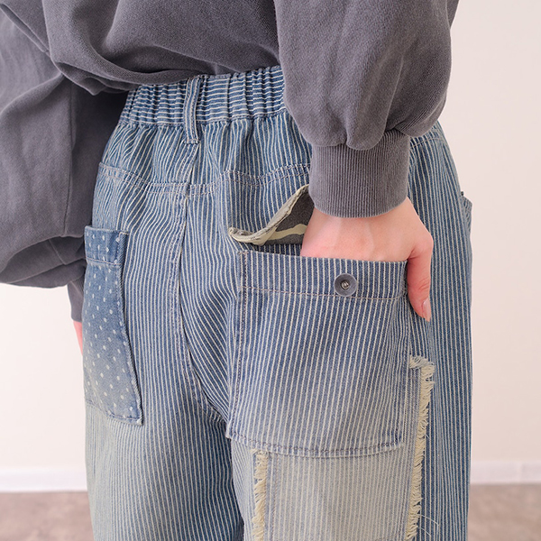 mililopiulu ミリロピュール ボトムス レディース デニムパンツ パッチ