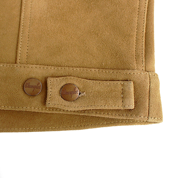 Wrangler ラングラー メンズ アウター 24MJZ GOAT SUEDE LEATHER ジップジャケット WM4024 キャメル ゴートスエード レザージャケット トラッカー WM4024-445の画像