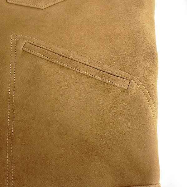 Wrangler ラングラー メンズ アウター 24MJZ GOAT SUEDE LEATHER ジップジャケット WM4024 キャメル ゴートスエード レザージャケット トラッカー WM4024-445の画像