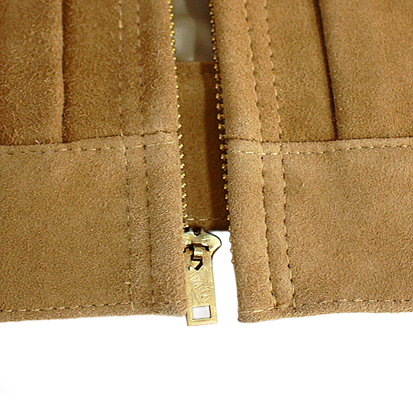 Wrangler ラングラー メンズ アウター 24MJZ GOAT SUEDE LEATHER ジップジャケット WM4024 キャメル ゴートスエード レザージャケット トラッカー WM4024-445の画像