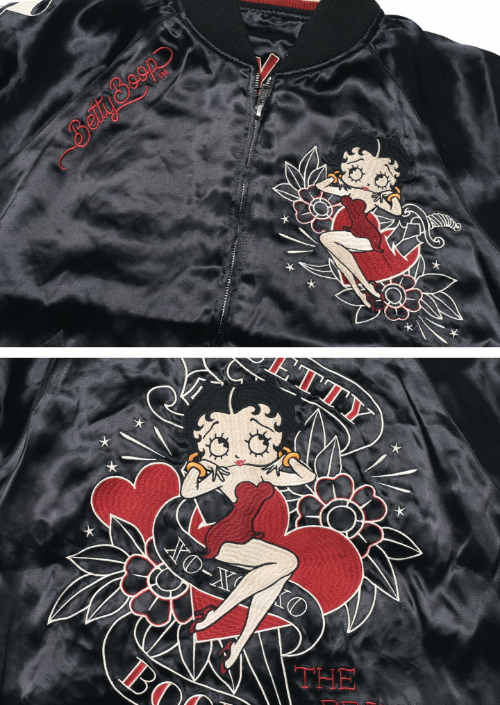 【2024春新作】ブレイブマン × ベティブープ BETTY BOOP コラボ スカジャン ベティー 総刺繍 リバーシブル スカジャン  BBB-2407 : bbb-2407 : ジーンズファースト駒込店!! - 通販 - Yahoo!ショッピング