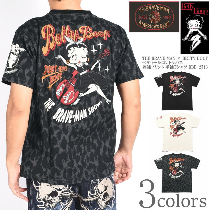 BETTY BOOP/ベティブープ/Tシャツ/--/コットン/マルチカラー/総柄 新品未使用 ベティちゃん BETTY BOOP Tシャツ 半袖 ヴィンテージ