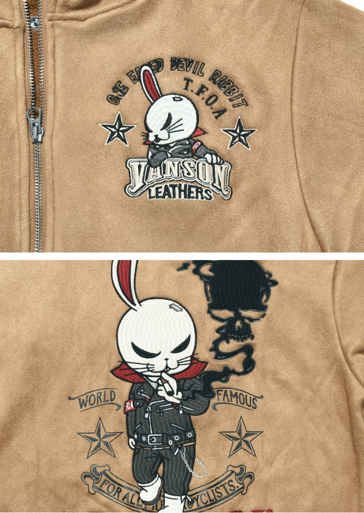 VANSON バンソン クローズワーストコラボ デスラビット 刺繍