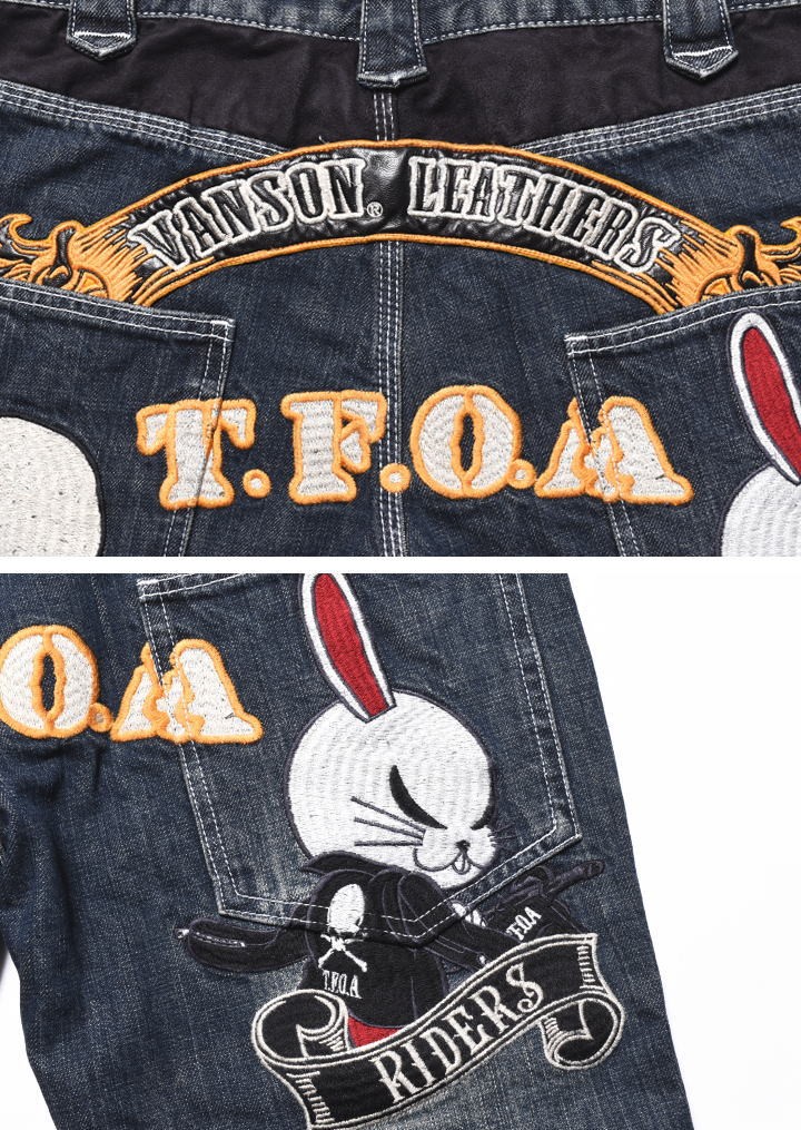CROWS 武装戦線 T.F.O.A 梵字 デニム ジーンズ 34 CROWS 武装戦線 T.F.O.A 梵字 デニム ジーンズ 34