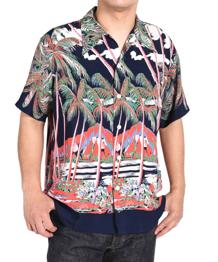 サンサーフ SUN SURF デューク カハナモク スペシャルエディション アロハシャツ “COCONUT PALMS ＆ DIAMOND HEAD” ハワイアンシャツ DK36202｜jeans1｜03