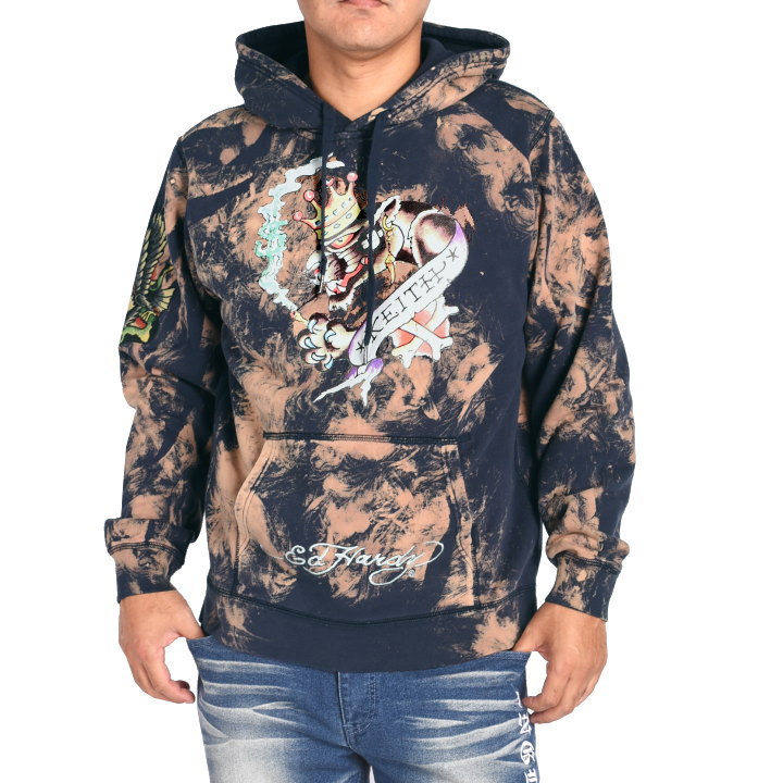 Ed Hardy（エド・ハーディー） パーカー ブラックパンサー＆スカル