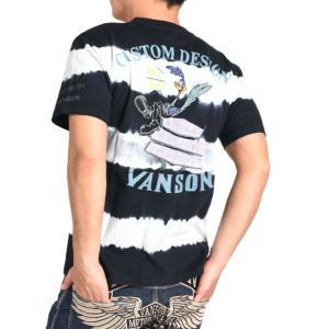 バンソン VANSON × ルーニーテューンズ コラボ Tシャツ ロードランナー 刺繍プリント 半袖...