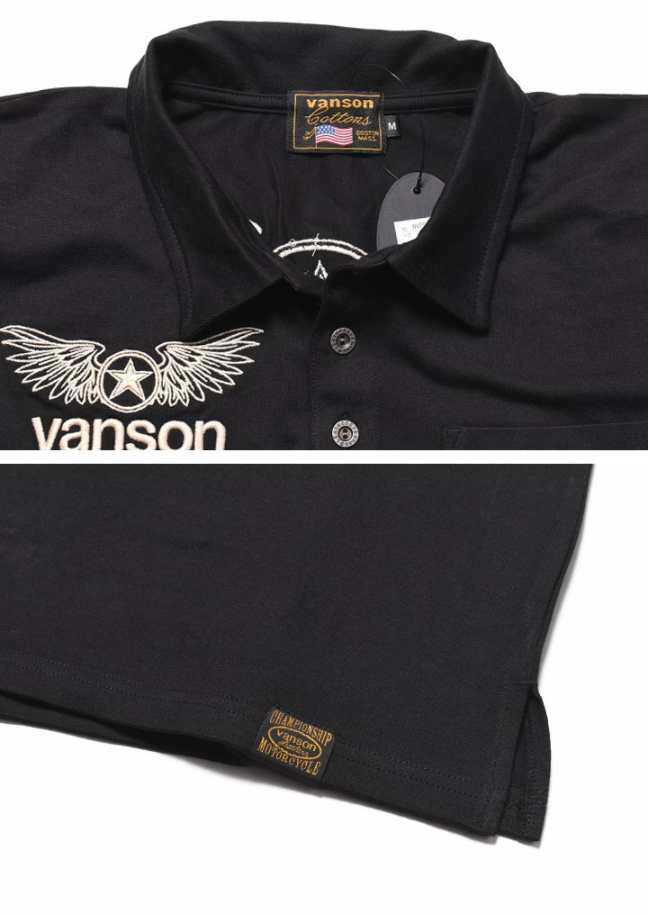 2024春夏新作】バンソン VANSON ポロシャツ 復刻モデル フライング 