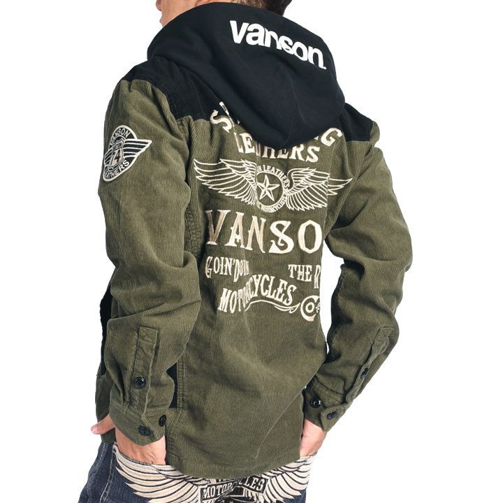 VANSON ジャケット Mサイズ VANSON バンソン メンズ ジャケット バイク スタジャン ワッペン