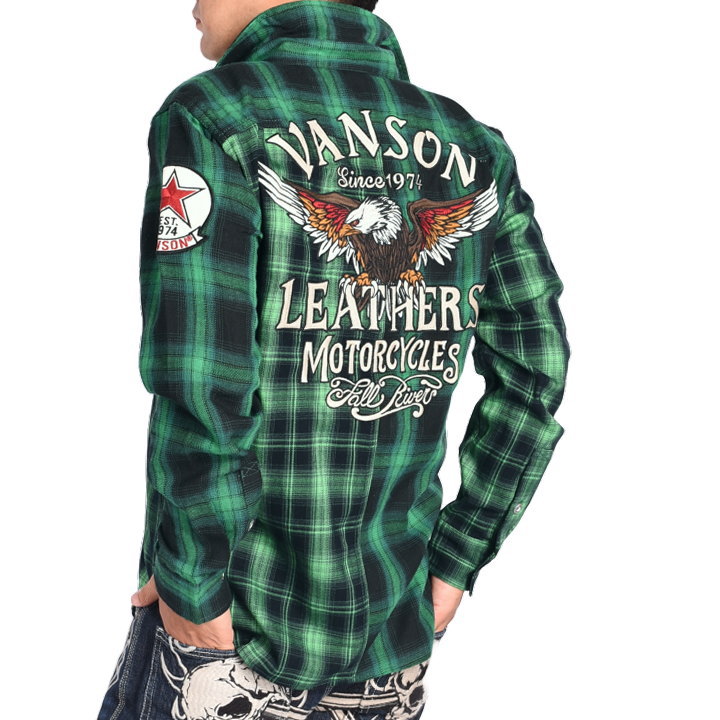 VANSON（バンソン） 【2025秋冬新作】バンソン 長袖シャツ イーグル