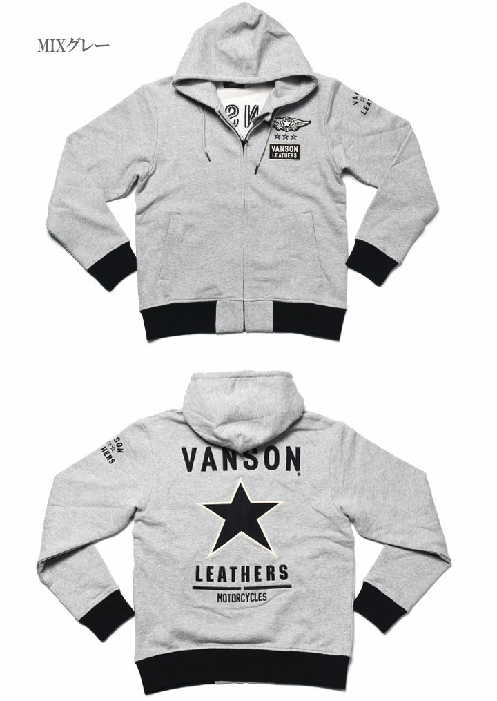 VANSON x RED PEPPER コラボ 希少 ジップパーカー 2 グレー VANSON x RED PEPPER コラボ 希少 ジップパーカー 2 グレー最
