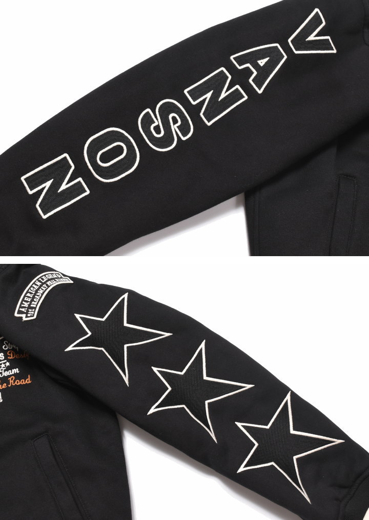 VANSON（バンソン） スタジャン “ワンスター×ブラックパンサー” 総刺繍