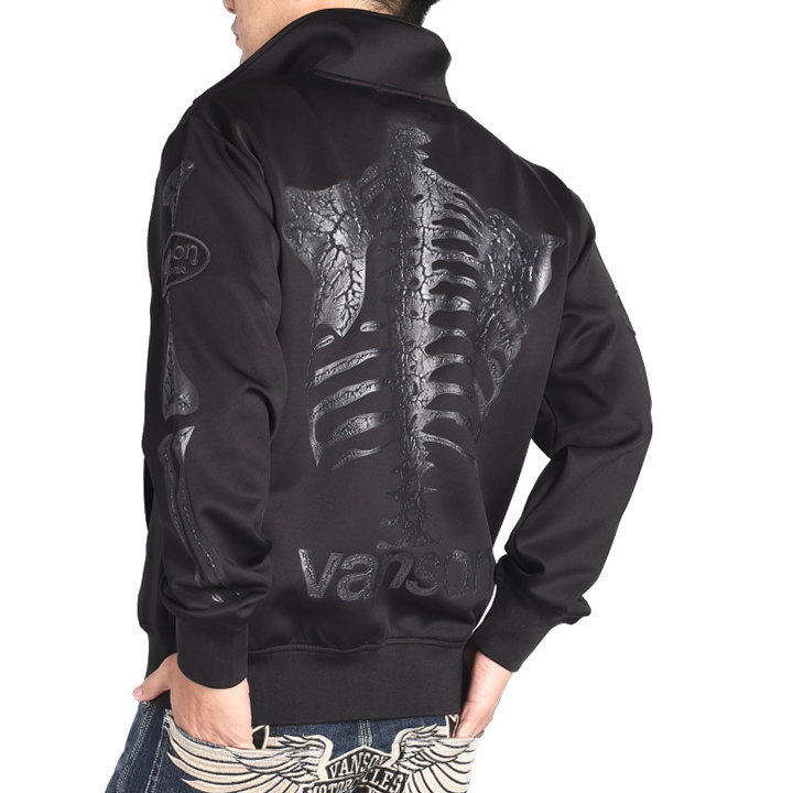 VANSON 【2025春新作】バンソン ジャージ BONE スカルボーン