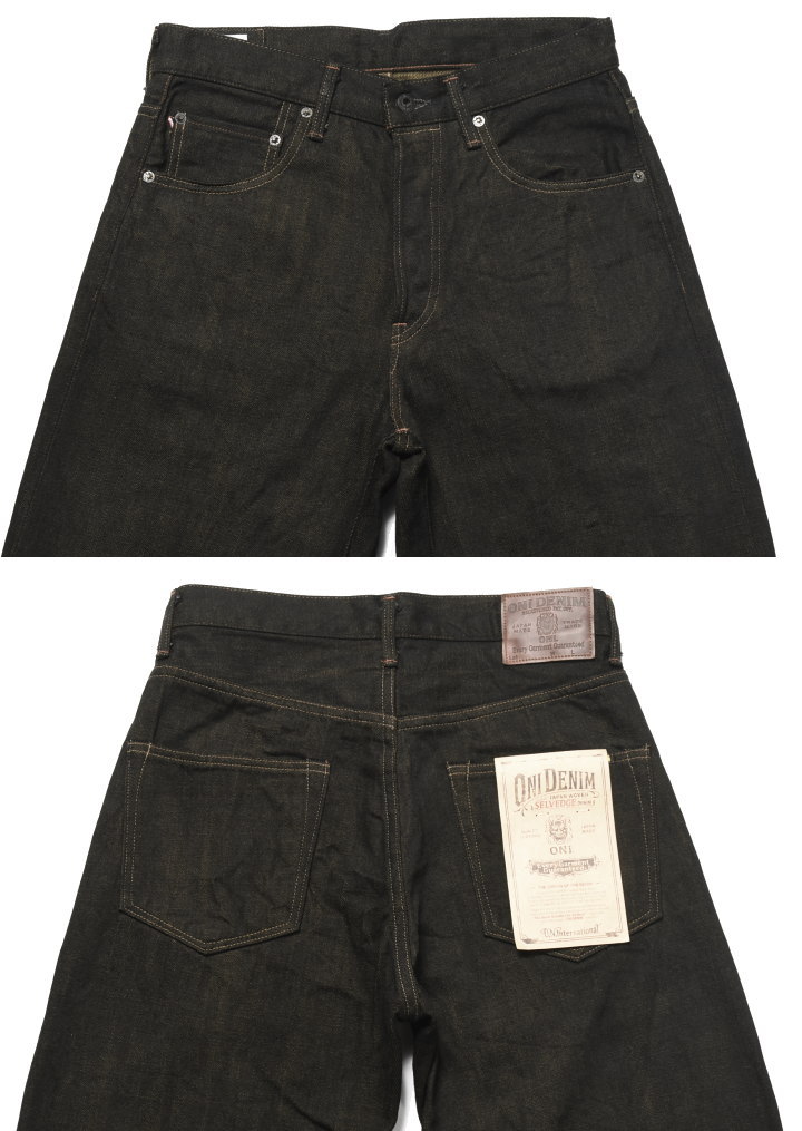 2025春夏新作】鬼デニム ONI DENIM 12.5oz. 経糸ブラック×緯糸