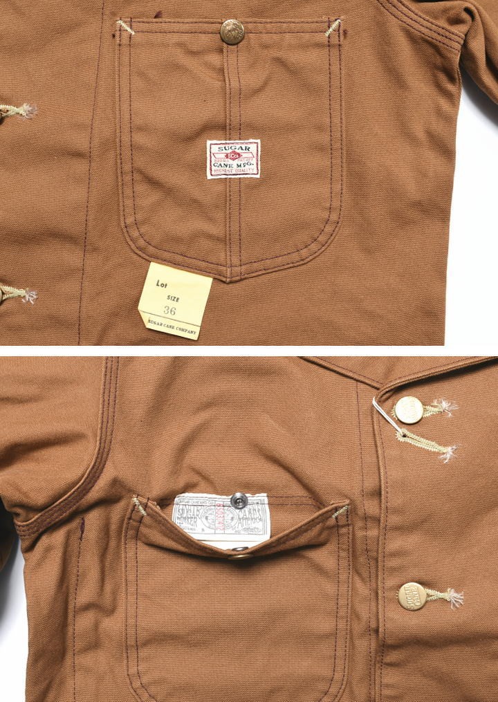 SUGAR CANE シュガーケーン ジャケット 13oz. ブラウンダック ワーク